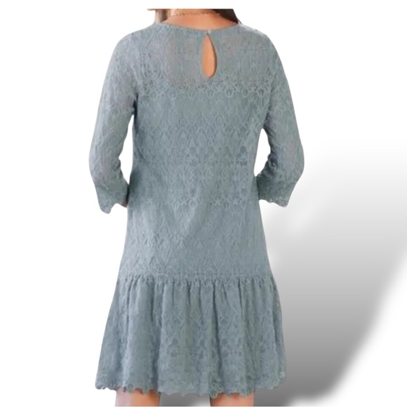 Sundance Catalog Blue Lace Windflower Whisper Dress Size Medium - Picture 3 of 11